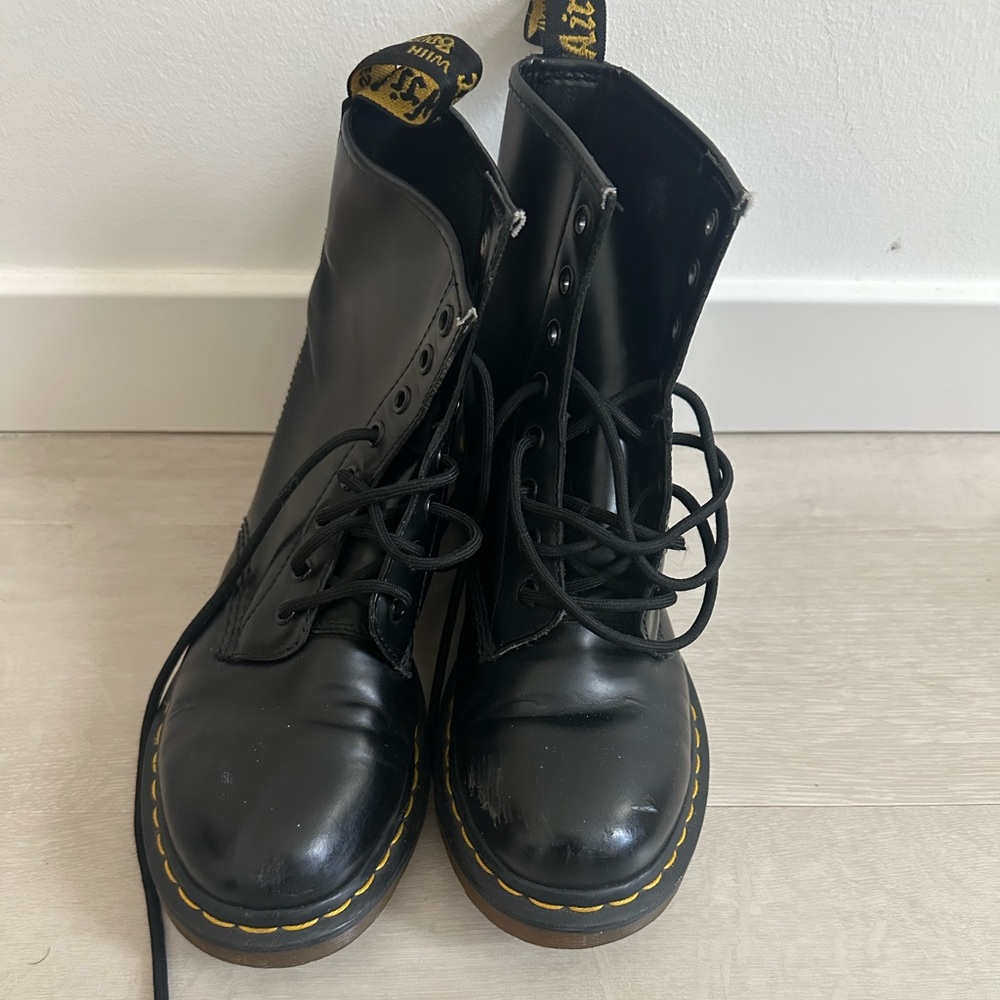 Dr. Martens Shiny Black Combat Boots